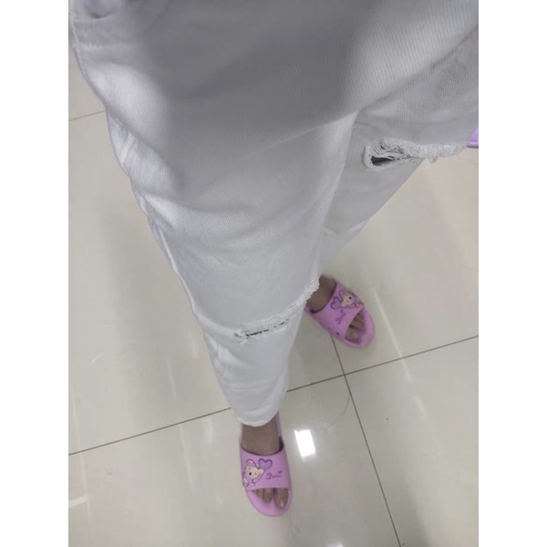 Quần Slim Jean Basic Rách Sole 2 Màu kèm ảnh thật