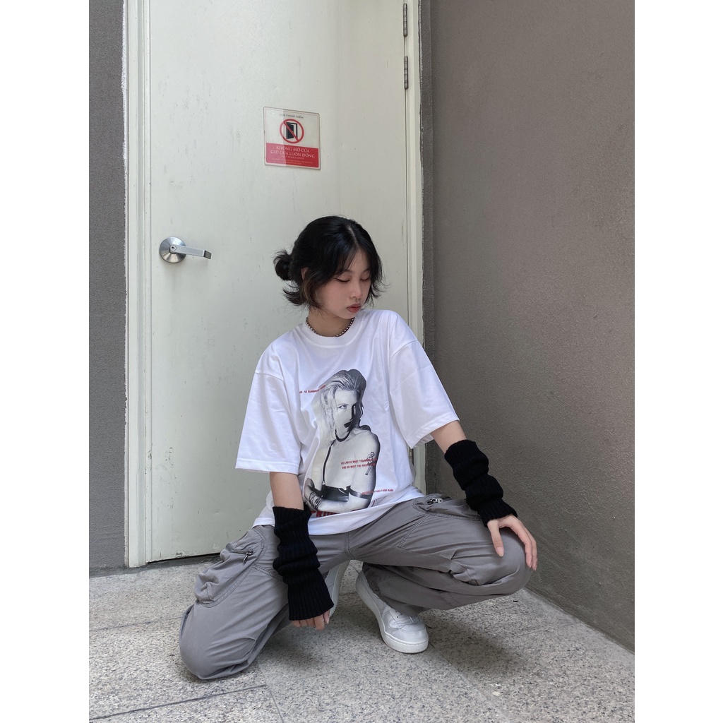 Áo thun unisex thời trang Treminal phong cách cá tính màu trắng - A029