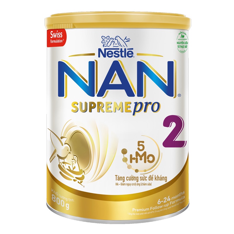 Sữa bột NAN Supremepro số 2 800g (6 - 24 tháng) dành cho trẻ dị ứng đạm sữa bò