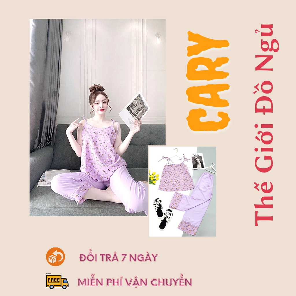 Bộ ngủ lụa tay cánh tiên phối ren nhiều màu đơn giản siêu xinh mềm mịn CARY