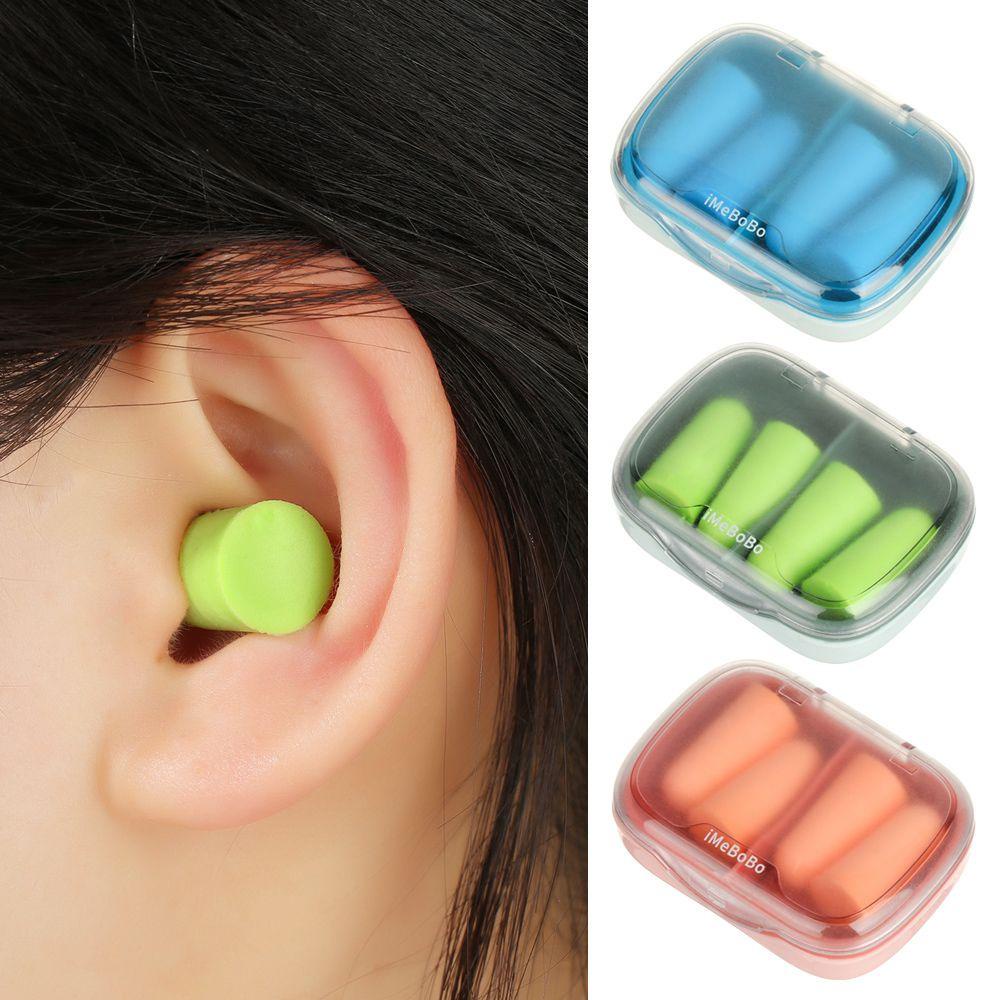 Bộ 4 / 10 Nút Bịt Tai Mềm Cách Nhiệt Chống Ngáy Ngủ Tái Sử Dụng Được