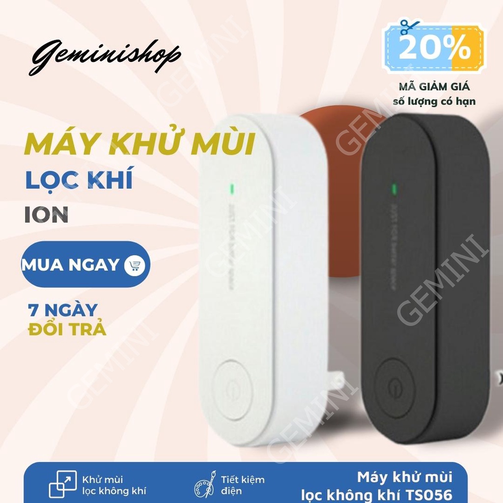 Máy khử mùi thuốc lá lọc không khí mini khử mùi nhà vệ sinh nấu bếp TS056 GEMINI SHOP