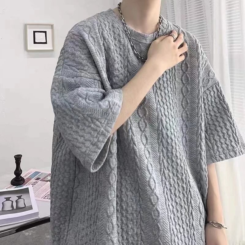 Áo Thun Tay Ngắn Cổ Tròn Ba Chiều Đơn Giản Thời Trang Dành Cho Nam Nữ M-2XL