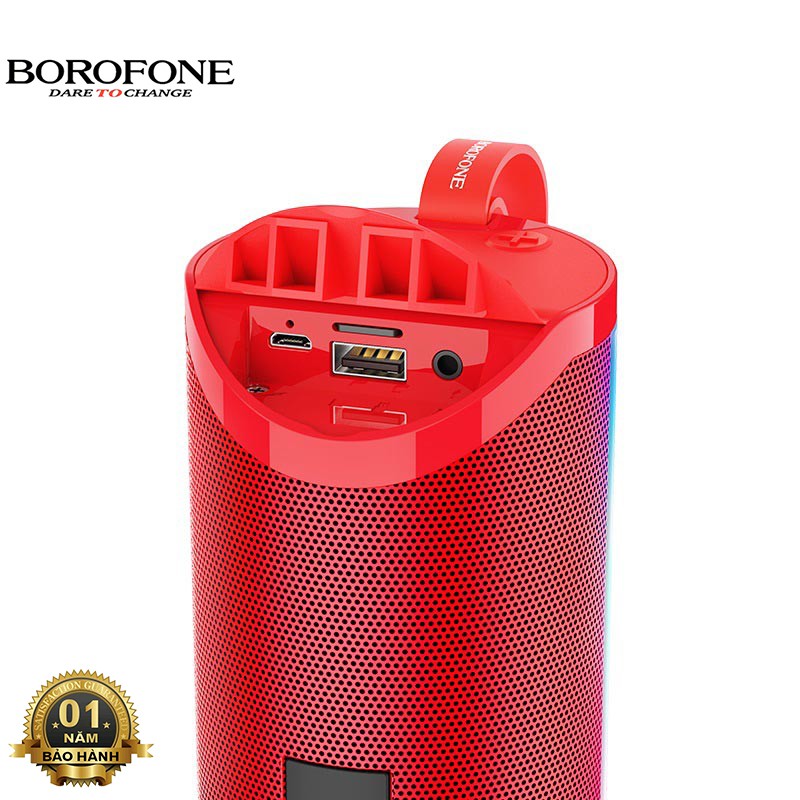 Loa Bluetooth Borofone BR5 đèn LED bắt mắt, Bass mạnh mẽ, to rõ, hỗ trợ di động không dây - Chính hãng