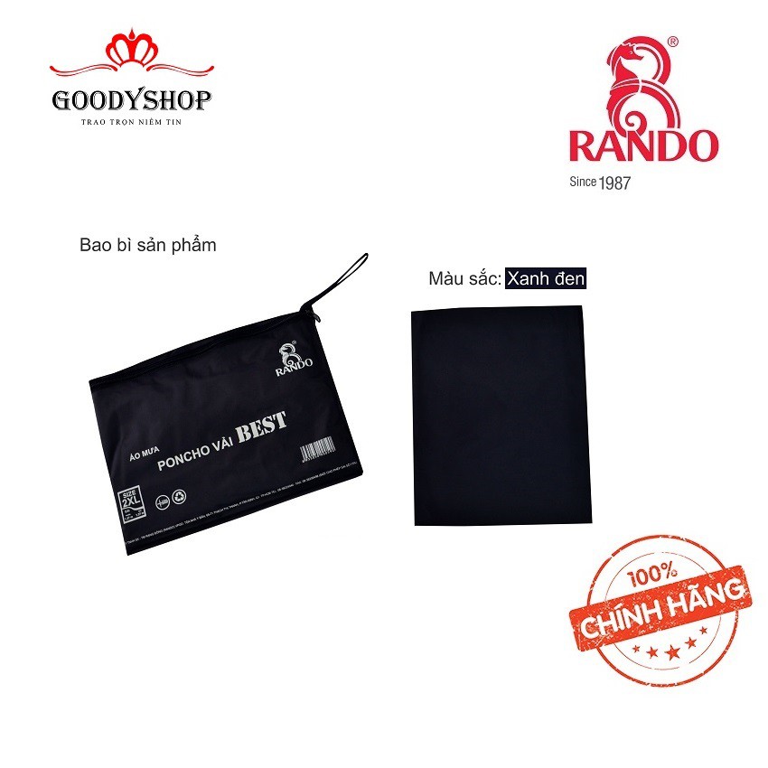 Áo Mưa Rando Poncho Vải Best  Loại cao cấp,an toàn cho bạn khi di chuyển ngoài đường.