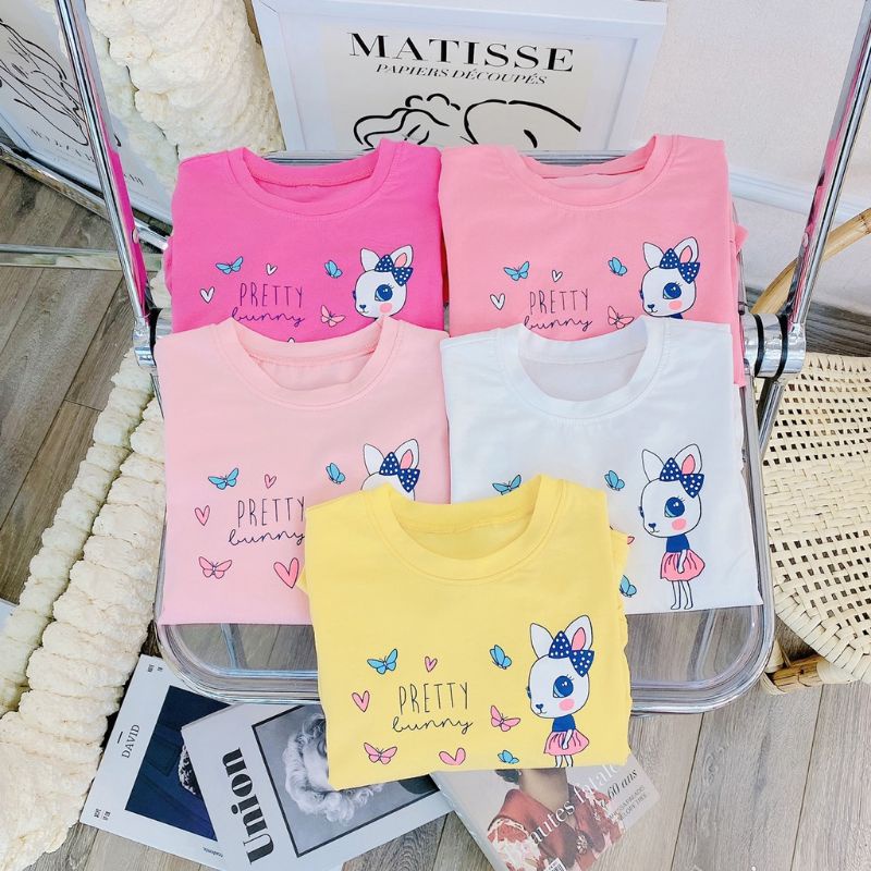 Bộ Thun Dài Tay Hình Thỏ Bé Gái Sz 8-20kg Hãng BB Angel - Hàng Thiết Kế - Huyền Trang Qate