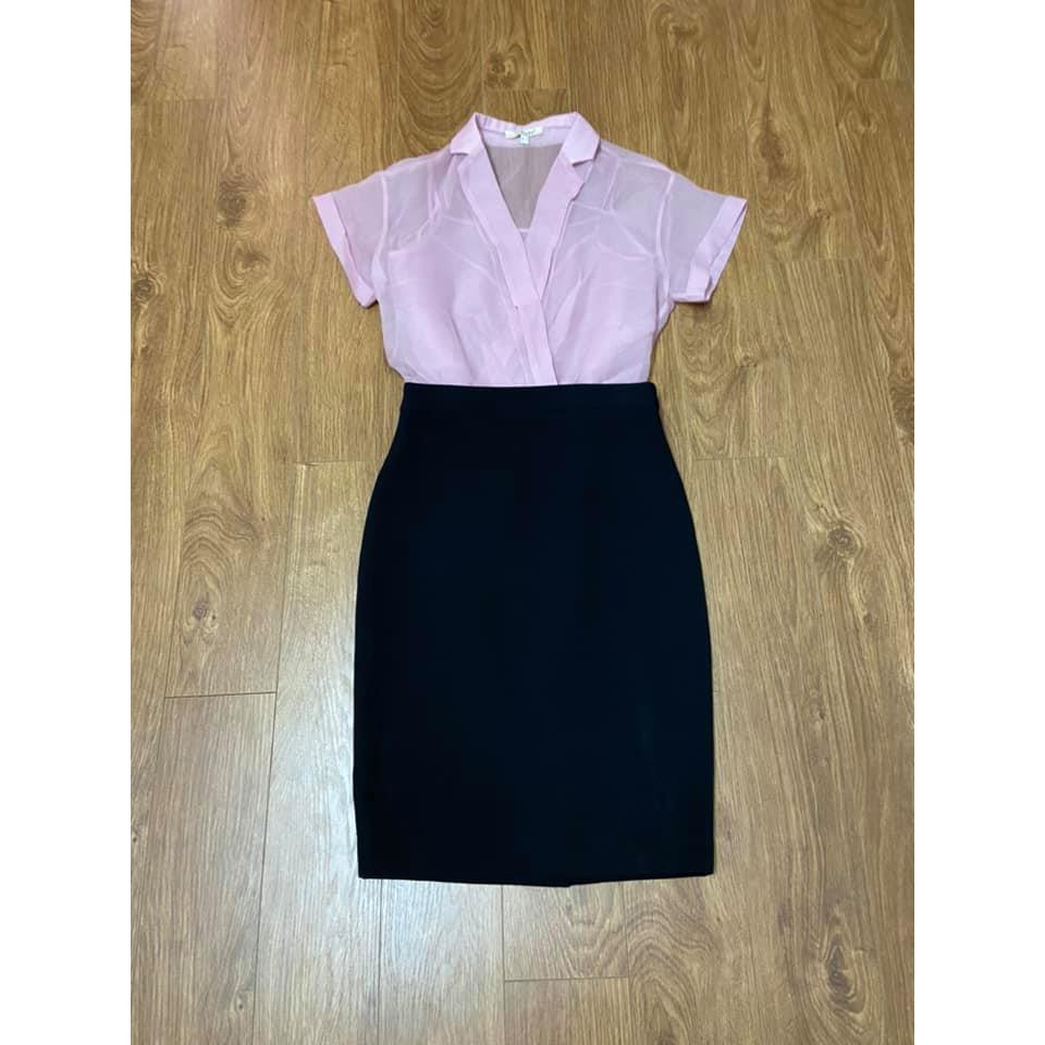 bộ áo elise, chân váy ivy size M