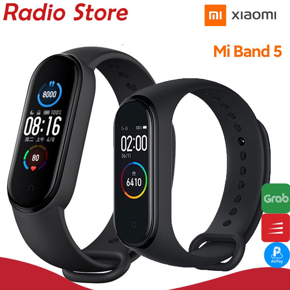 Đồng Hồ Xiaomi Mi Band 5/4 Thiết kế nhỏ gọn - chống nước - Đo nhịp tim - Chính hãng bảo hàng 12 tháng