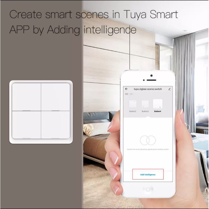 ( Zigbee Tuya) Công tắc ngữ cảnh Zigbee Tuya, tạo 3 6 9 12 ngữ cảnh thông minh