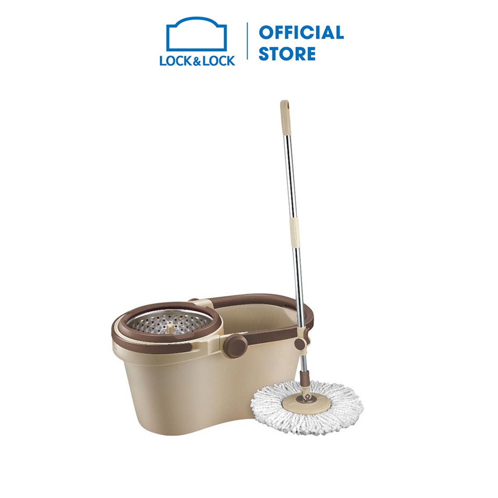 [Mã LIFEHL25 giảm 10% đơn 350K] Bộ cây lau nhà xoay tay Compact Spin Mop Lock&amp;Lock - ETM466