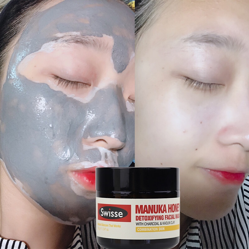 Mặt nạ đất sét Swisse Clay Mask detox sáng da cấp ẩm Manuka Honey/ Matcha / Blood Orange/ Hyaluronic 70g