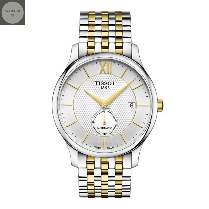Đồng hồ nam Tissot T063.428.22.038.00 Small Second DemiGold đáy lộ cơ chính hãng
