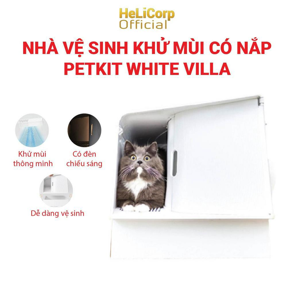 Nhà Vệ Sinh Cho Mèo Cao Cấp White Villa PETKIT Kín Đáo, Chống Văng Cát, Khử Mùi Hiệu Quả - HeLiCorp