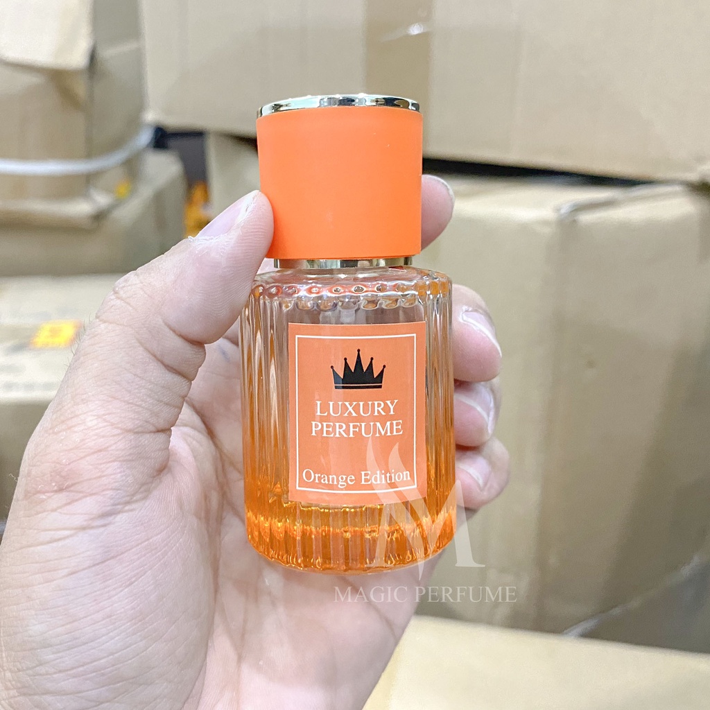 Chai chiết nước hoa thủy tinh cao cấp 30ml loại tròn có vân nhiều màu dạng phun sương