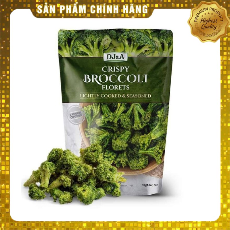 [BÃO SALE] Súp Lơ Sấy Khô DJ&amp;A 25g - Bồn cải sấy giòn ăn kiêng, ăn chay - Crispy Broccoli Florets DJ&amp;A