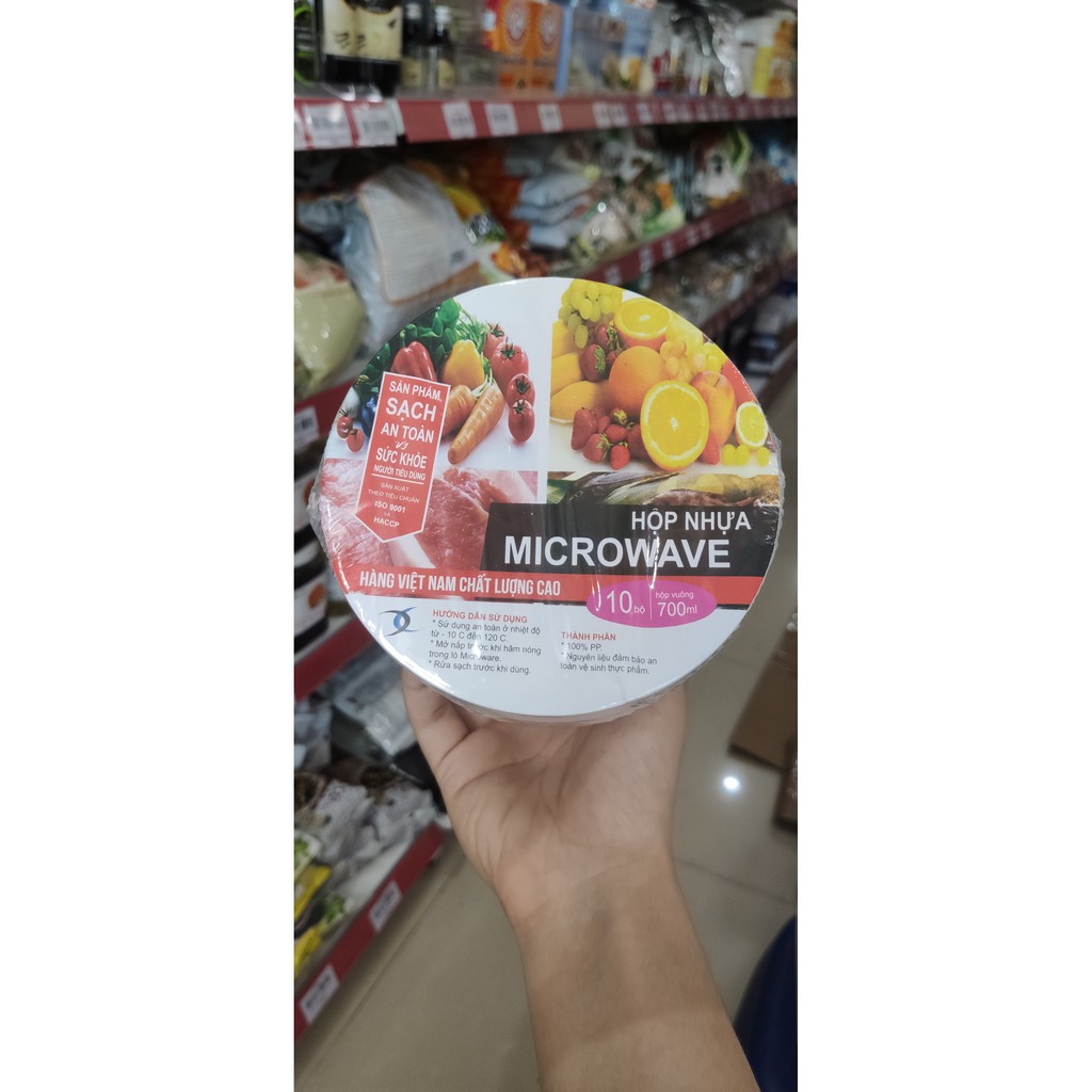 Set 10 Hộp Nhựa Tròn Đựng Thực Phẩm