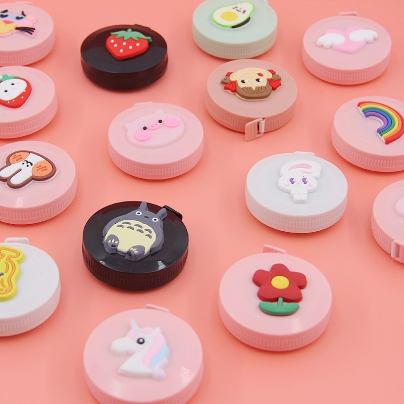 Thước dây mini cuộn 1.5m rút tự động gọn tiện lợi hình ngẫu nhiên