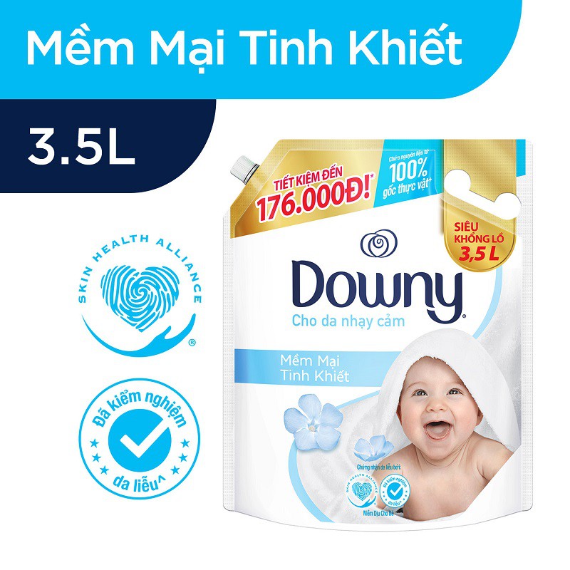 [ĐỦ HƯƠNG] NƯỚC XẢ VẢI DOWNY TÚI 2.4L.