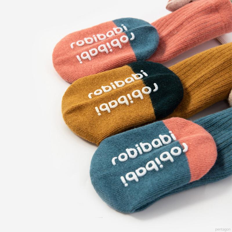 Autumn/Winter New Baby Socks Korean Style Fun Style Children's Non-slip Socks Blue L Code