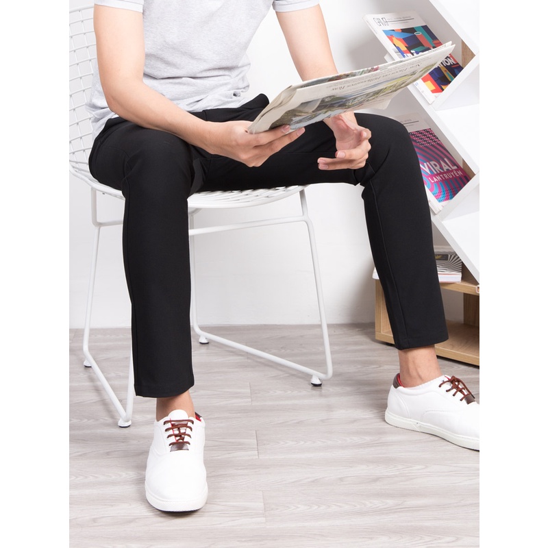 Quần Vải Kẻ Đỏ Chất Mịn Chống Nhăn Ít Bám Bụi Không Phai Màu Phong Cách