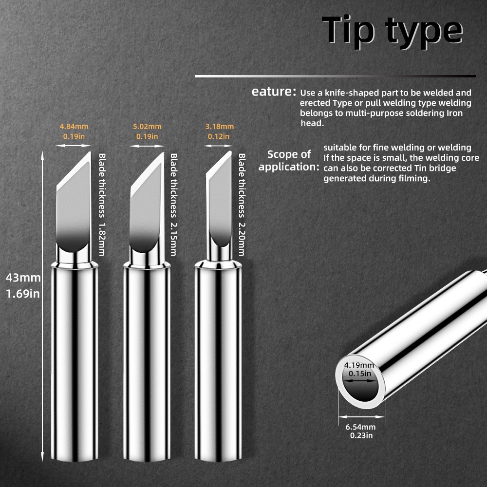 Set 5 đầu hàn điện bằng đồng trơn 1.5K+SK 900M chuyên dụng