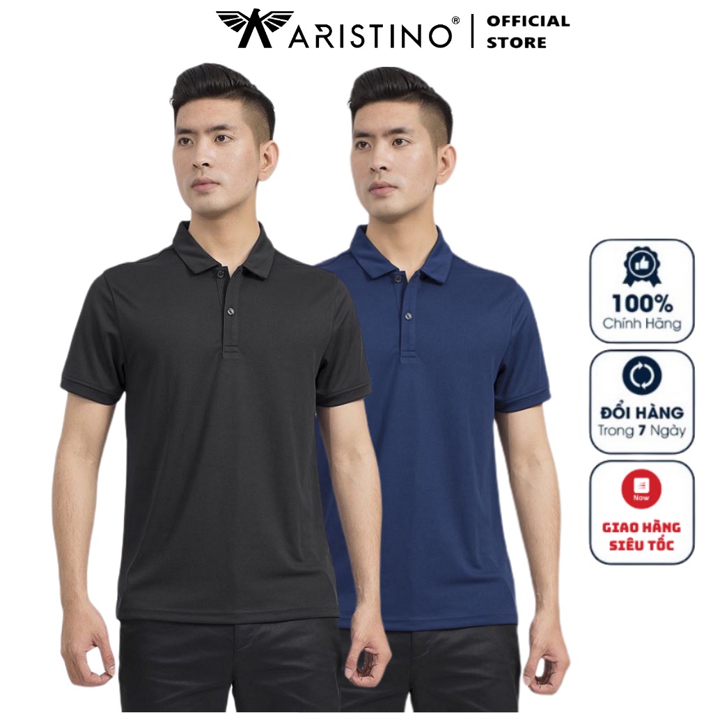 Áo Thun Nam Có Cổ Polo Nam Ngắn Tay Aristino APS051S9 Trơn Màu Vải Thun Lạnh Cao Cấp Chất Lượng Dáng Regular Fit Suông