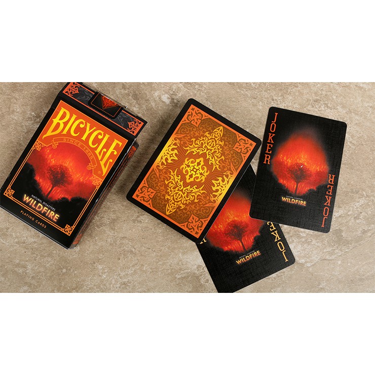 Bài Mỹ ảo thuật bicycle USA cao cấp : Bicycle Natural Disasters ''Wildfire'' Playing Cards by Collectable Playing Cards