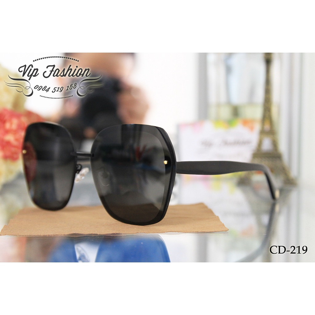 Kính mát thời trang tràn viền sành điệu. Mắt kinh râm nữ chống UV400, phân cực chống lóa Polarized cao cấp CD 219