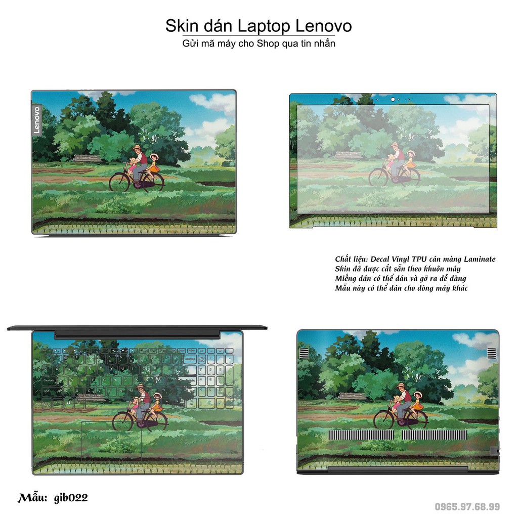 Skin dán Laptop Lenovo in hình Ghibli anime (inbox mã máy cho Shop)