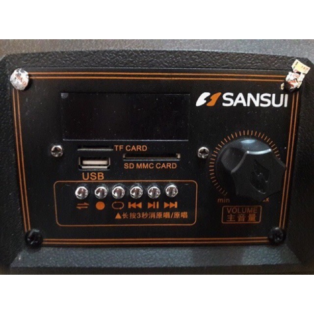 Loa Kéo Sansui SS112 - Loa Karaoke 3 Tấc - Loa kéo Sansui SS1-12 bass 30cm, 2 micro không dây MẪU MICRO MỚI