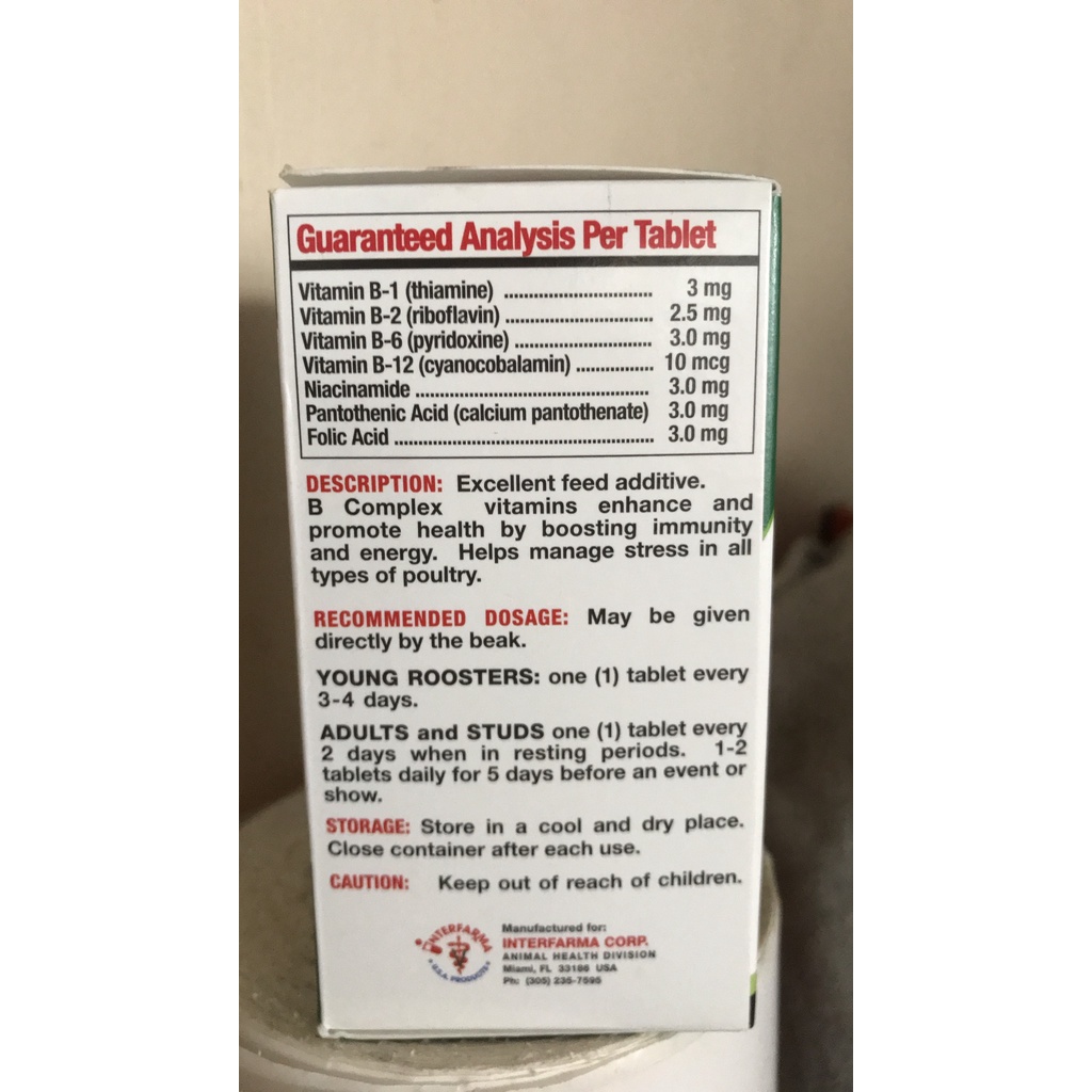 Thuốc B-complex cho gà, vitamin tổng hợp B dùng cho gà, hàng mỹ.