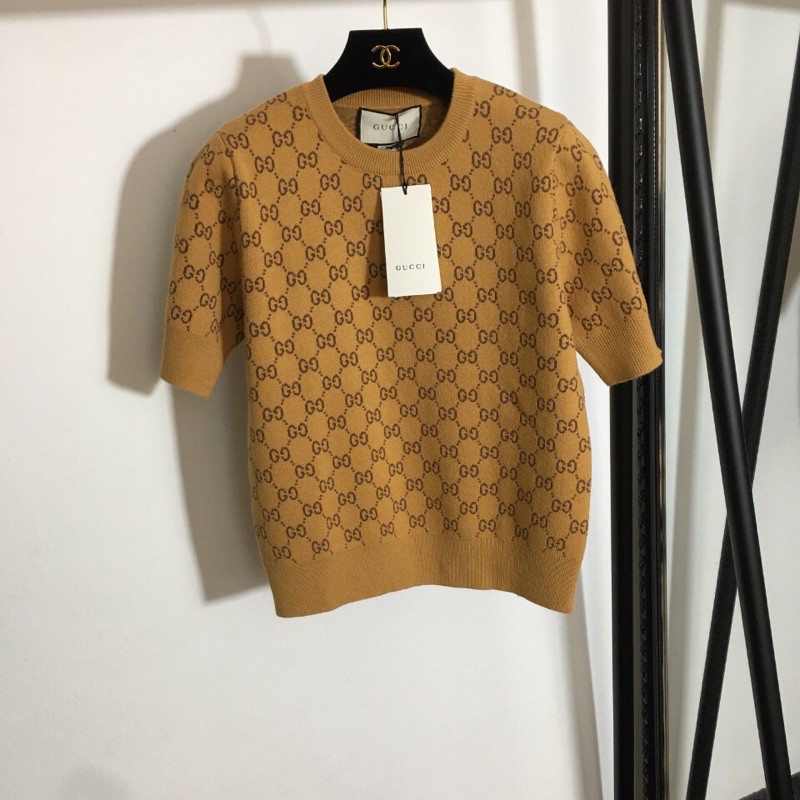 Áo len tay ngắn thời trang Gucci GG GC