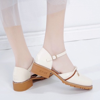 Sandal Cao Gót 4 Phân ULZZANG Bít Mũi