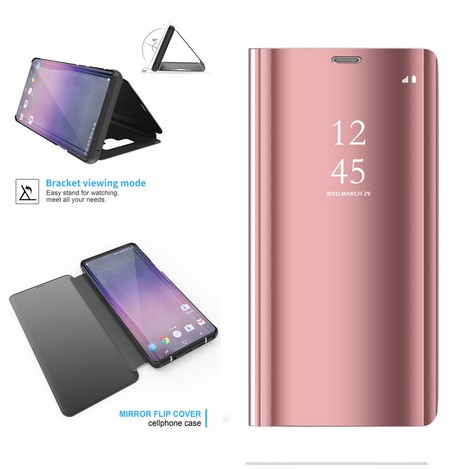 Ốp lưng OPPO A9 A5 2020 A59 F1s R17 Pro Reno 2Z thông minh Flip Cover Đứng xem Clear Mirror cover