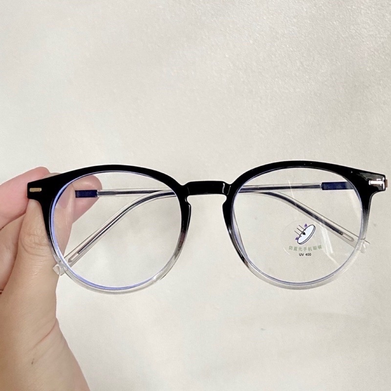 Kính mắt nhựa phối kim loại Ombre- tròng ánh sáng xanh cao cấp Jelly Eyewear