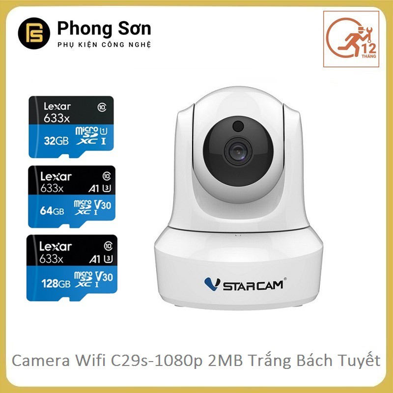 Camera Wifi IP C29s FHD 1080p Vstarcam ( Trắng Bạch Tuyết )