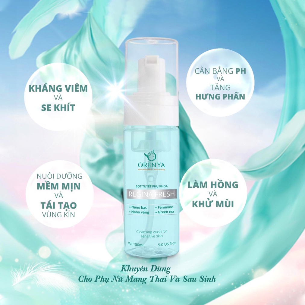 Dung dịch vệ sinh phụ nữ Regina Fresh Orenya 150ml - Nước rửa phụ khoa dịu nhẹ - ORENYA TPHCM