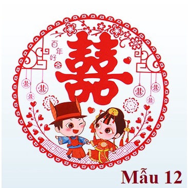 [Hàng mới về] CHỮ HỶ DÁN KÍNH TRANG TRÍ ĐÁM CƯỚI