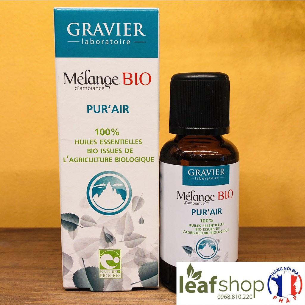 Tinh dầu hữu cơ tổng hợp thanh lọc không khí Gravier 30ml