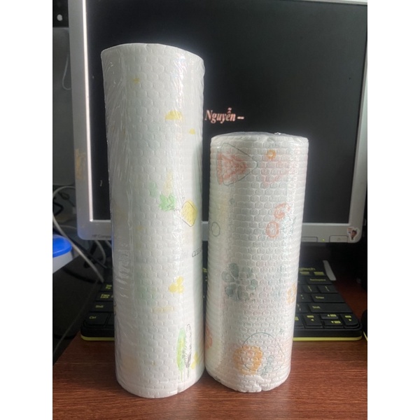 Cuộn giấy lau đa năng 220 tờ tái sử dụng được-Chuẩn hàng loại 1 25x25cm