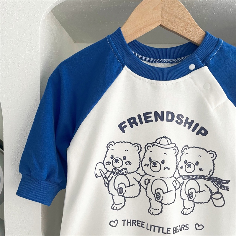 Bộ Áo Liền Quần Tay Dài Chất Liệu Cotton Cho Bé 0-2 Tuổi