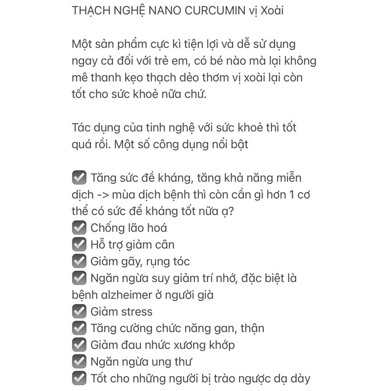 Thạch Nghệ Collagen Nano Curcumin Jelly 365 Vị Xoài Hàn Quốc