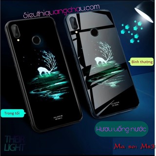 Ốp kính Dạ quang- Honor Play (Mẫu 1) (Tặng cường lực 9H)