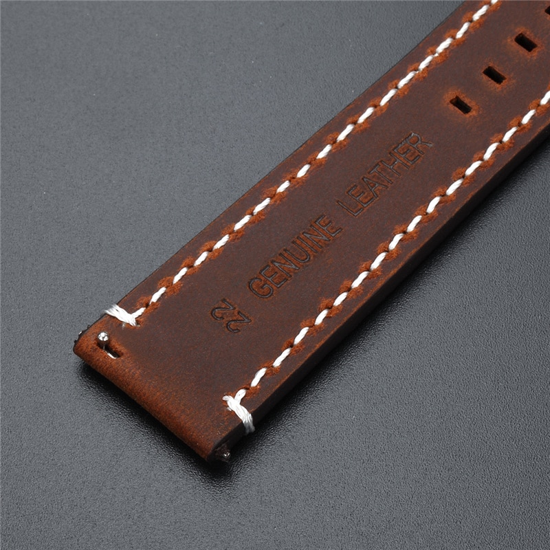 Dây Đeo Bằng Da Thật Phong Cách Vintage Cho Đồng Hồ Thông Minh Samsung Galaxy Watch 5 / 4 44mm 40mm / 5 pro / 4 Classic / Active 2 20mm / 22mm