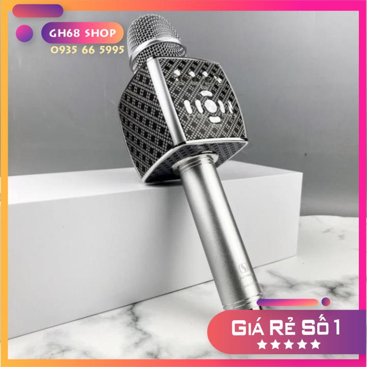 Micro không dây karaoke bluetooth Ys-95 cao cấp, mic livestream tích hợp loa hỗ trợ thẻ nhớ, usb