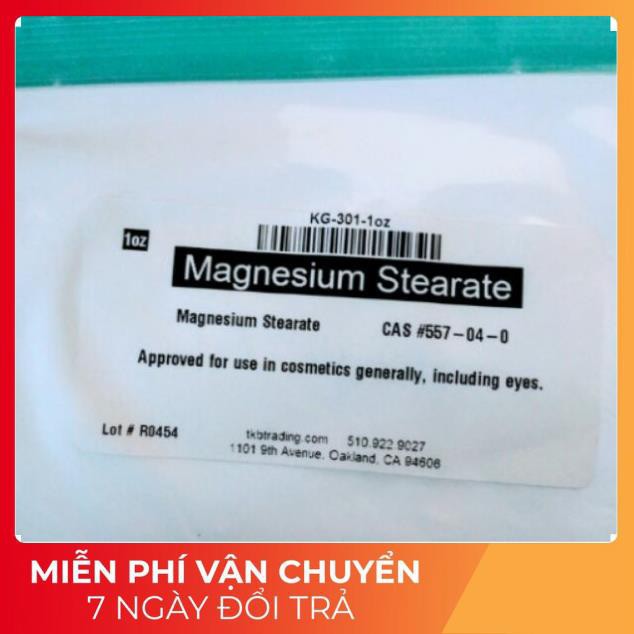 Magnesium 50g/100g- hạn chế đổ mồ hôi thân son - Nguyên liệu làm son - Nguyên liệu làm mỹ phẩm