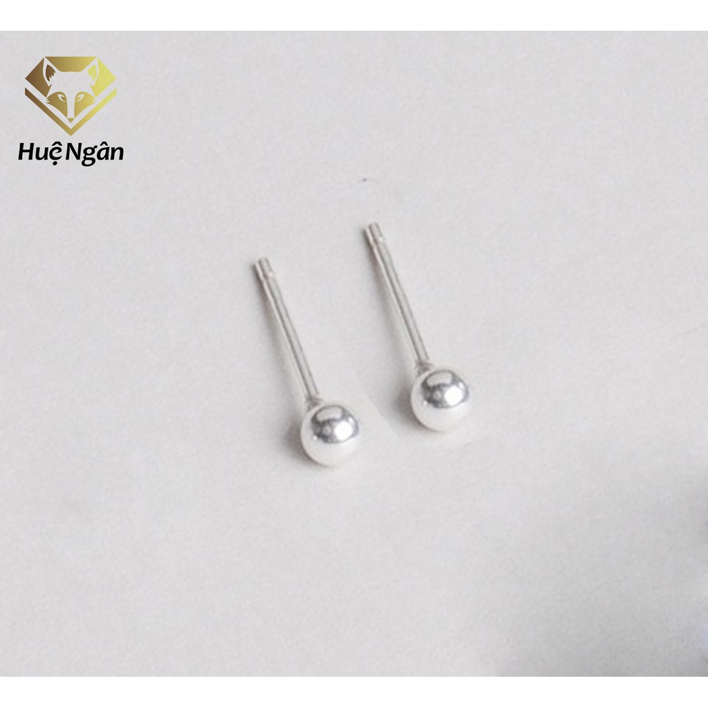 Bông tai bạc 925 Huệ Ngân - Hạt châu E01