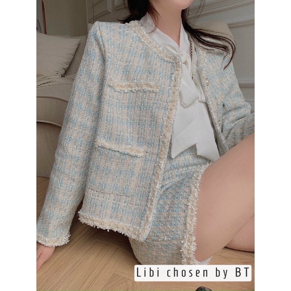 [XẢ KHO CẮT LÔ] SET DẠ TWEED QUẢNG CHÂU XANH | BigBuy360 - bigbuy360.vn
