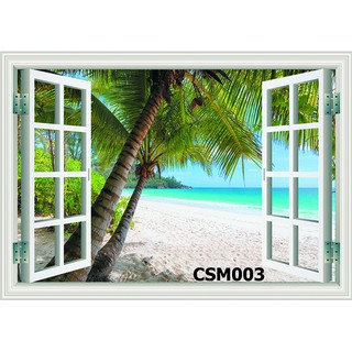 🏝️Giấy dán tường cửa sổ bên cảnh mộng mơ🏝️