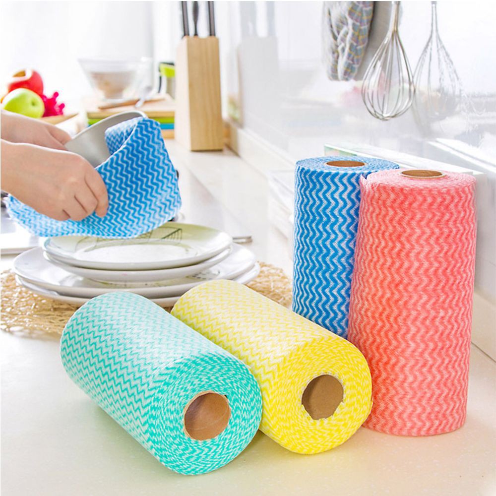 Cuộn vải mềm dùng một lần đa năng sử dụng tiện lợi cho nhà bếp nhiều màu sắc để lựa chọn
